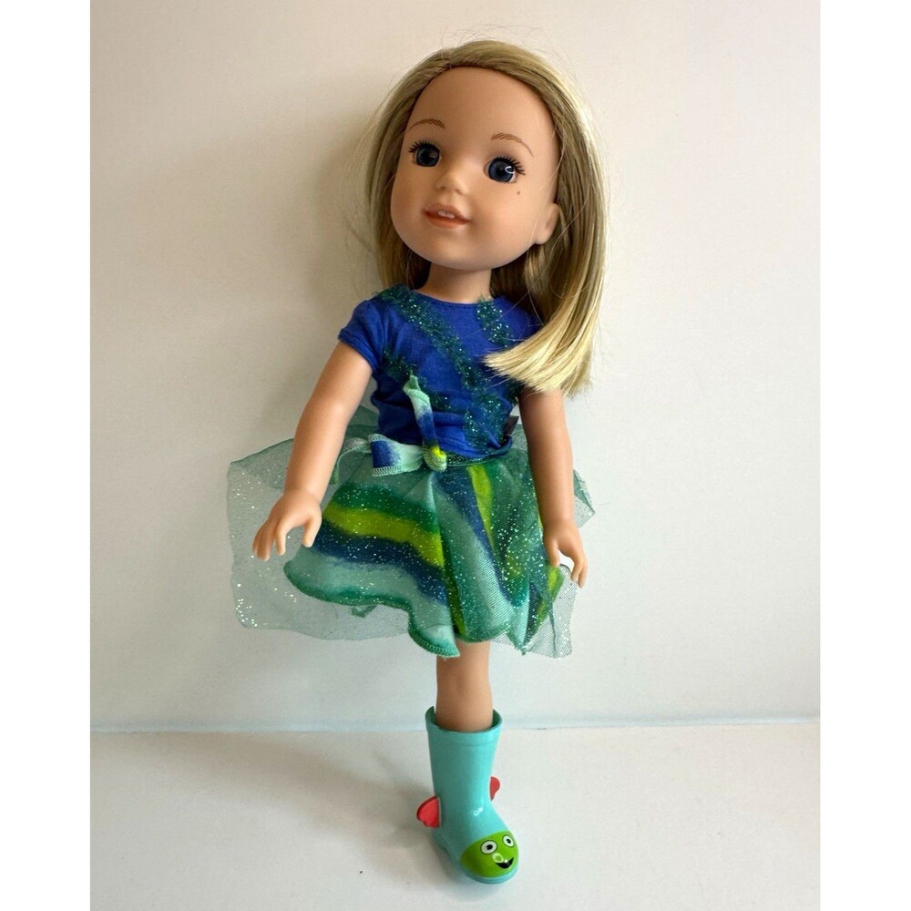 American Girl WellieWishers Camille Doll 14.5" with Outfit & Boots -BROKEN LEG